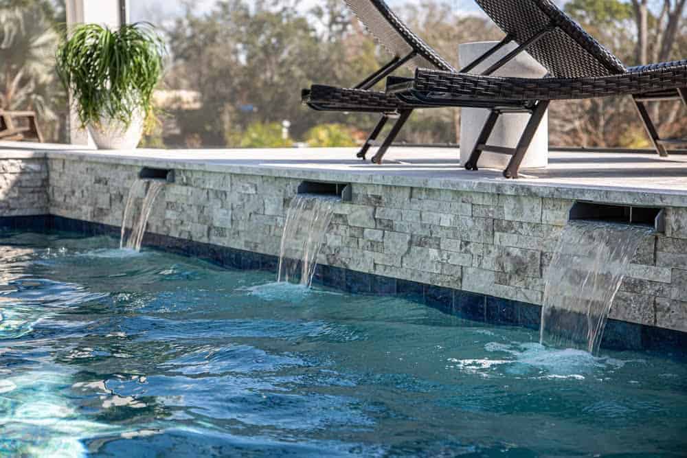 small water spill feature for cost of a pool in tampa
